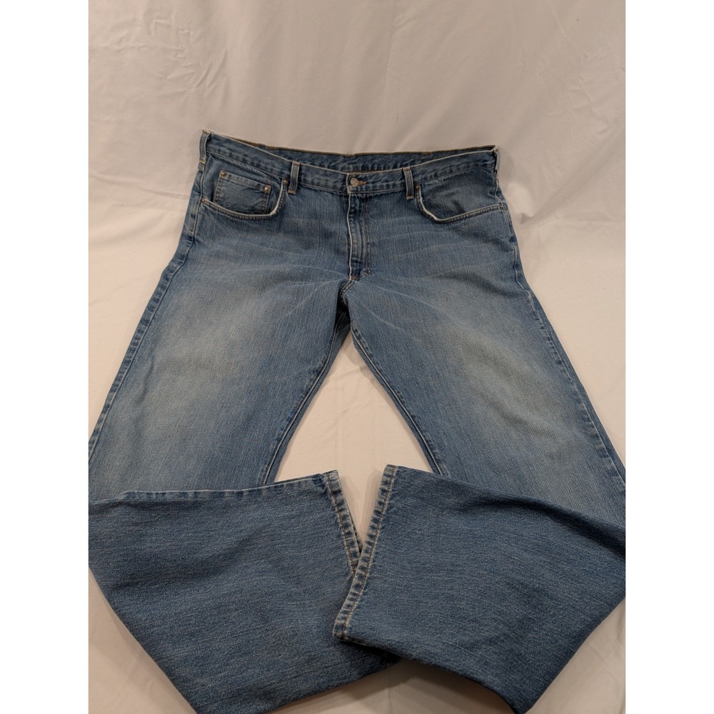 Vintage Polo Ralph Lauren Mens Jeans 42x32" in Straight Leg USA Made Medium Blue - Picture 6 of 11